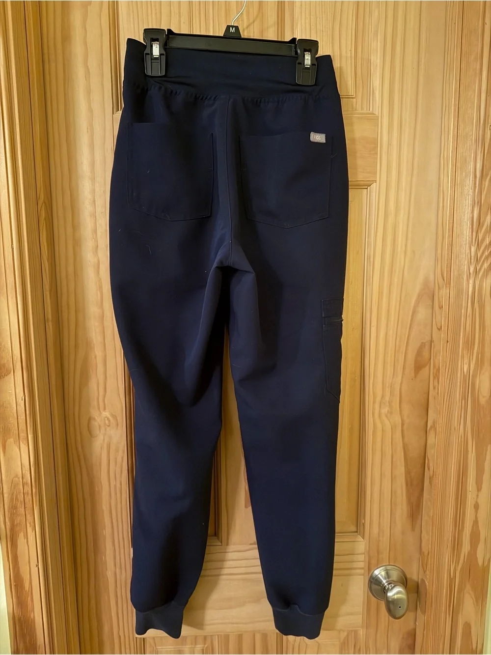 Figs Navy Drawstring Joggers with Cargo Pocket